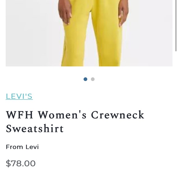 Chartreuse yellow green sweatshirt from Levi’s size medium - Picture 7 of 7